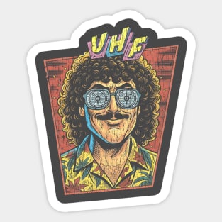 Retro Weird Al 1989 Cracked Sticker